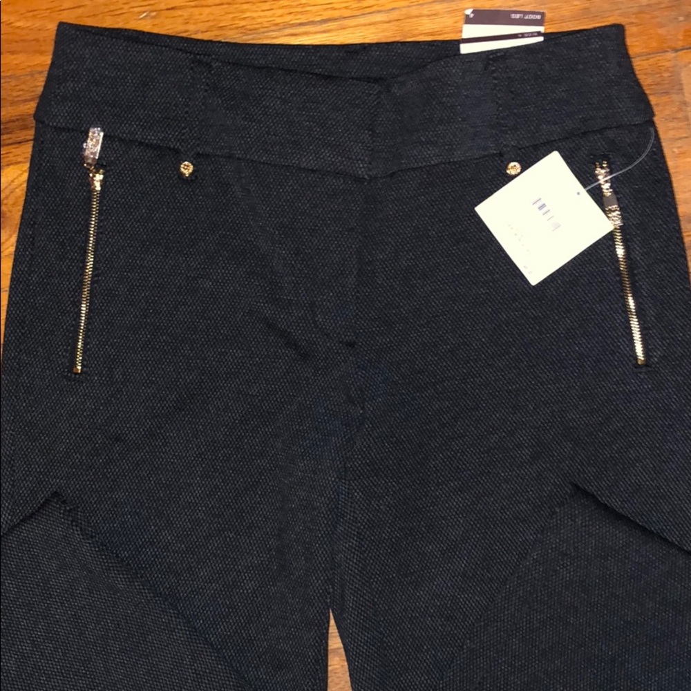 NWT Anne Klein Black/Dark Grey Heather Pants